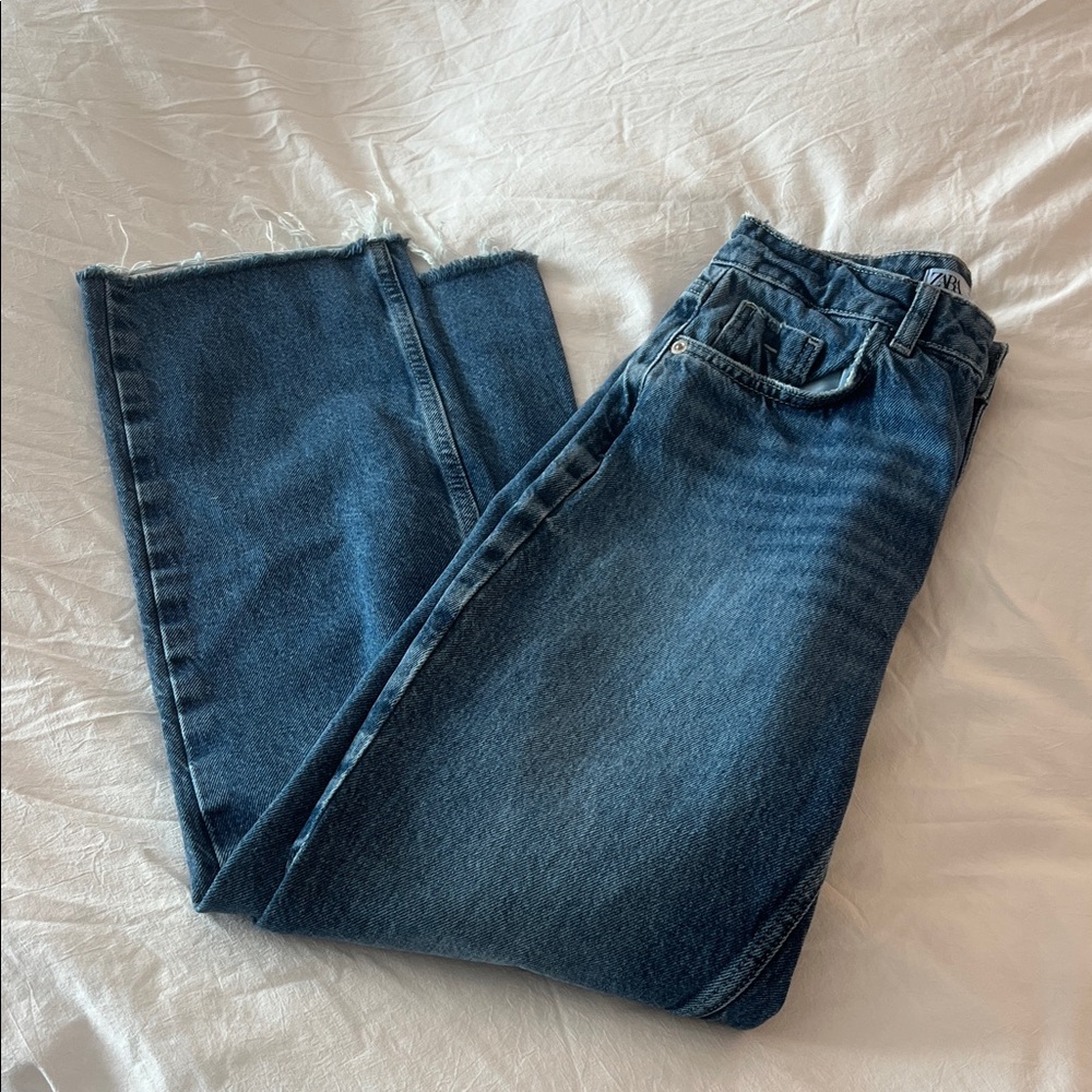 Zara Blue Straight Leg Jeans